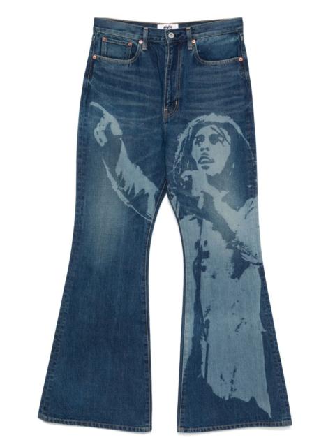 printed jeans