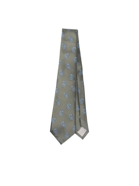 paisley-print silk tie