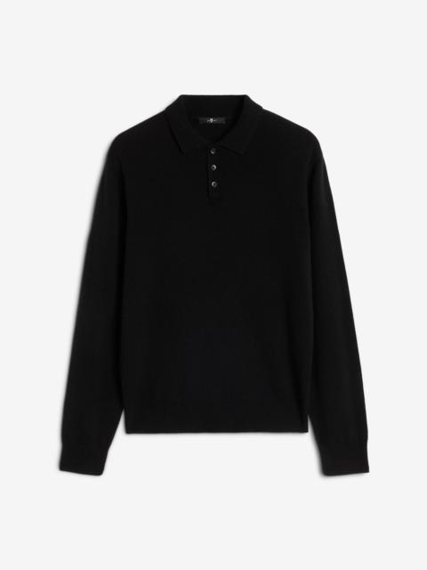 Cashmere Polo Sweater In Coal