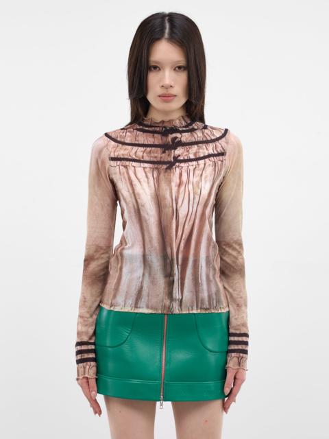 Pink Halcyon Trompe L'oeil Top