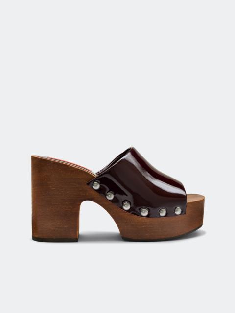 Sol Wood Sandal In Bordeaux