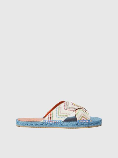 Espadrilles with double zigzag strap