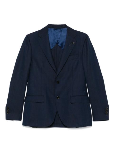 brooch-detail blazer