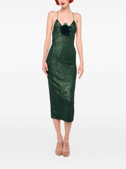 zip-fastening midi skirt