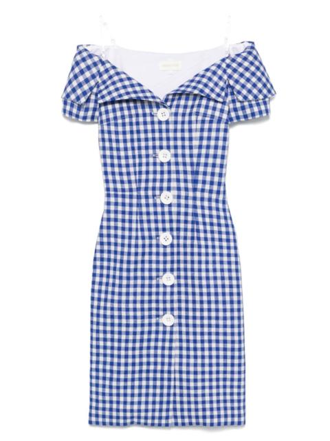 gingham check-print mini dress