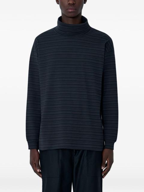 striped turtleneck sweatshirt