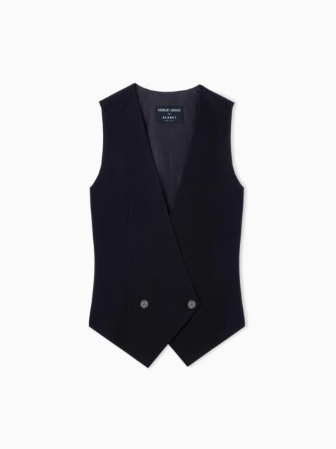 GIORGIO ARMANI FOR ALANUI LIGHTWEIGHT PURE VIRGIN WOOL CLOTH WAISTCOAT