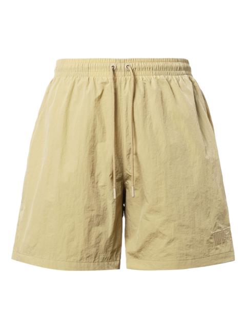 Men's Nike NAI-KE Cha Nai-Ke Cha Series Solid Color Breathable Lacing Straight Shorts Apricot Brown 