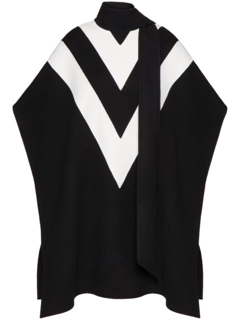 VLogo scarf-detail cape
