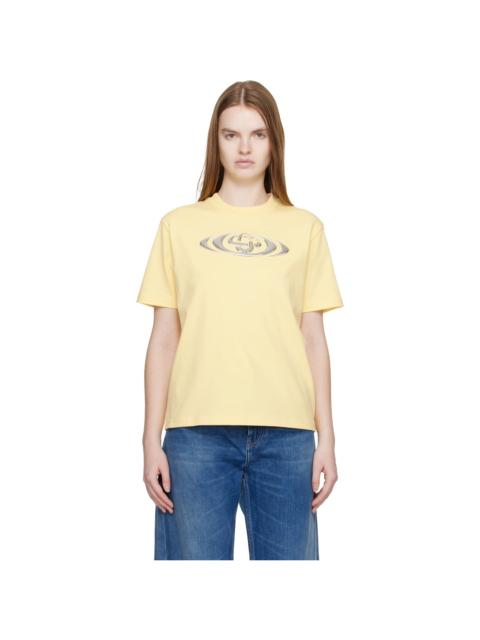 Yellow Warped Logo Corrosion T-shirt