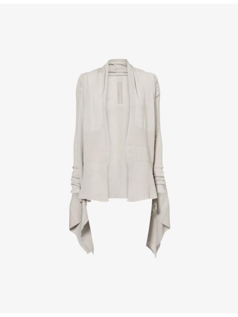 Medium Wrap Asymmetric Wool Cardigan