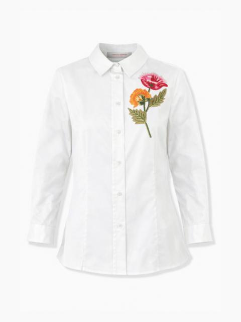 Floral-Embroidered Icon Shirt