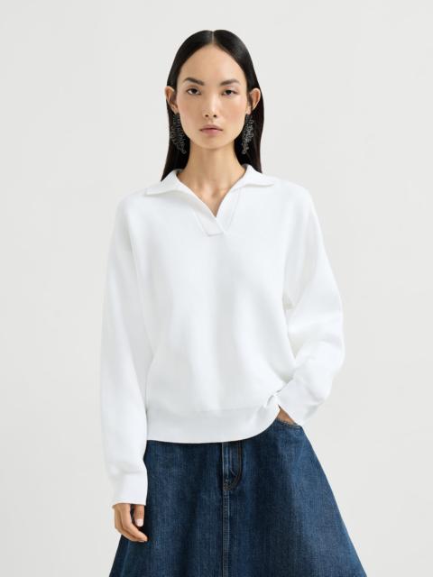 Cotton double knit polo shirt