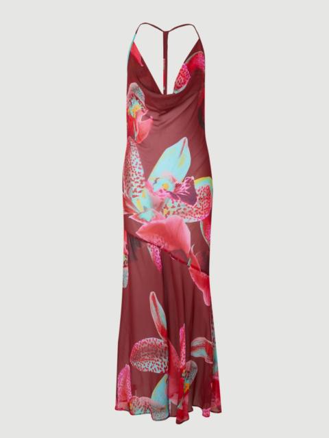 Petite Beach Viscose Georgette Photographic Floral Beach Slip Dress