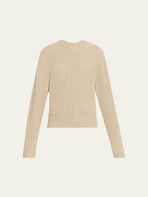 Cashmere Rib Crewneck Sweater