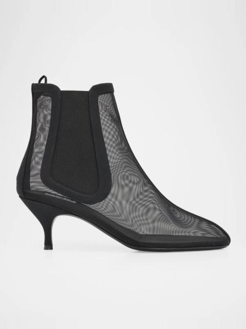 100mm Mesh Chelsea Ankle Boots