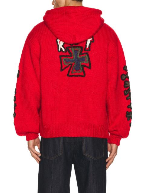 Hand Knitted Sk8 Zip Hoodie