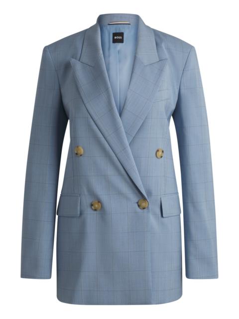 REGULAR-FIT SUIT JACKET IN CHECKED WOOL