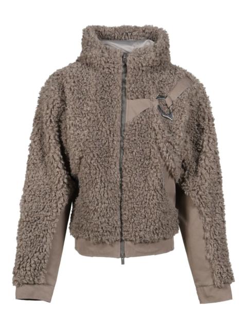 Chiaroscuro fleece hooded jacket