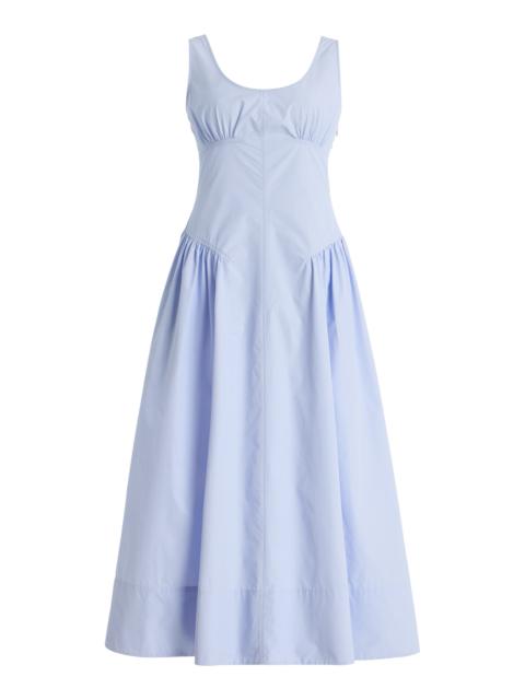 Kendall Tech-Cotton Midi Dress blue