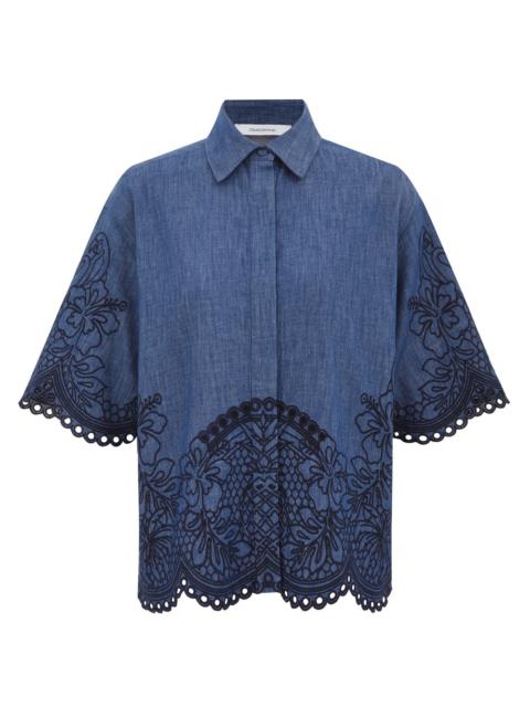 COCO EMBROIDERED DENIM SHIRT