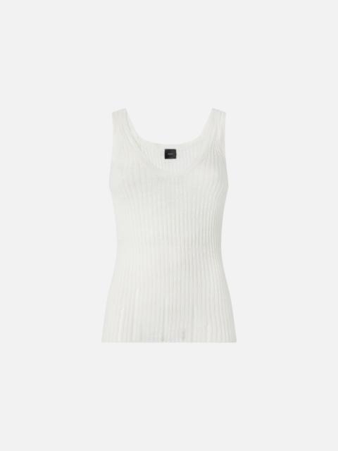 RIBBED VEST TOP WITH LOGO