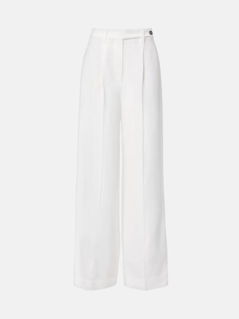 High-rise wide-leg pants