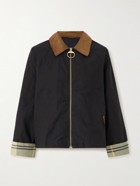 Cropped Corduroy-trimmed Cotton-canvas Jacket