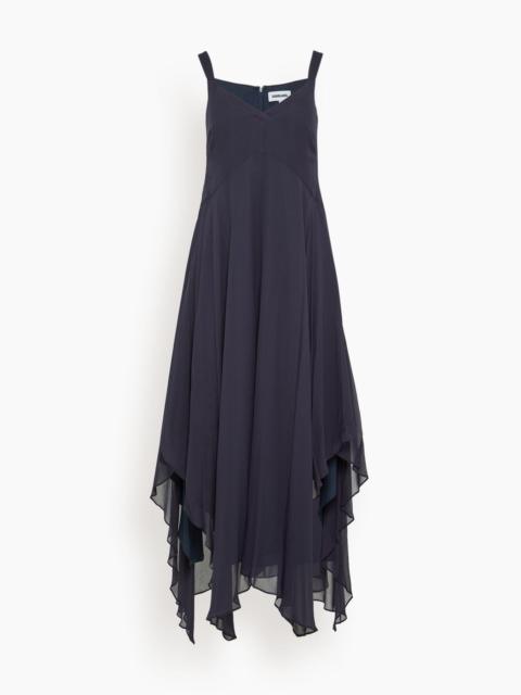 Riley Handkerchief Dress in Navy