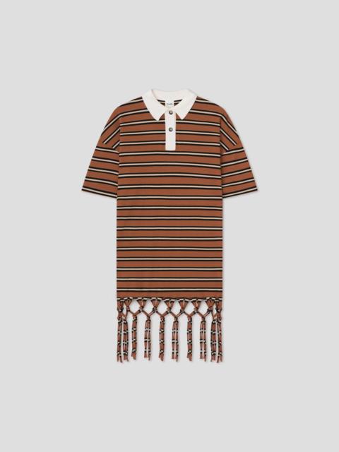 Fringed Polo Neck Dress