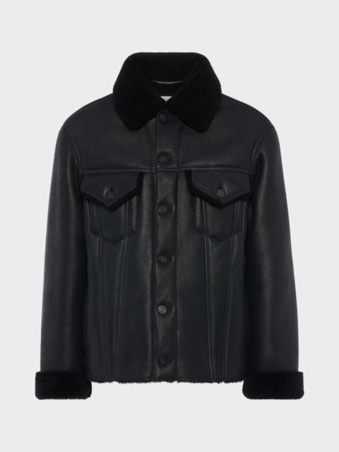 Waxed shearling jacket