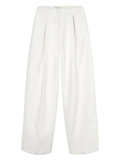 pleated wide-leg trousers