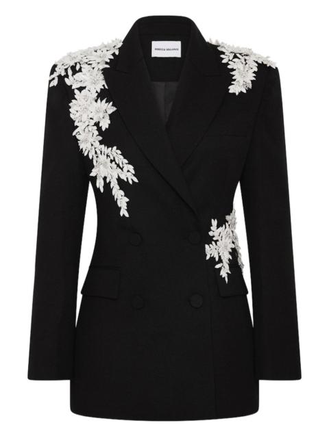 floral-embellishment double-breasted blazer