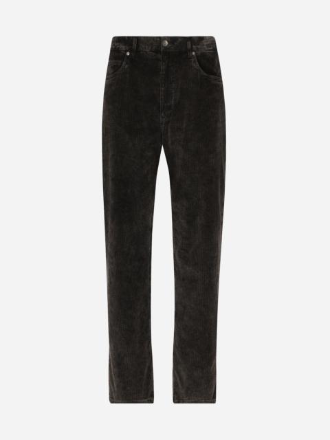 Oversize velvet pants