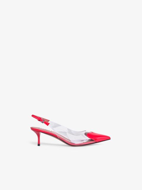 HEART SLINGBACKS IN PATENT LAMBSKIN