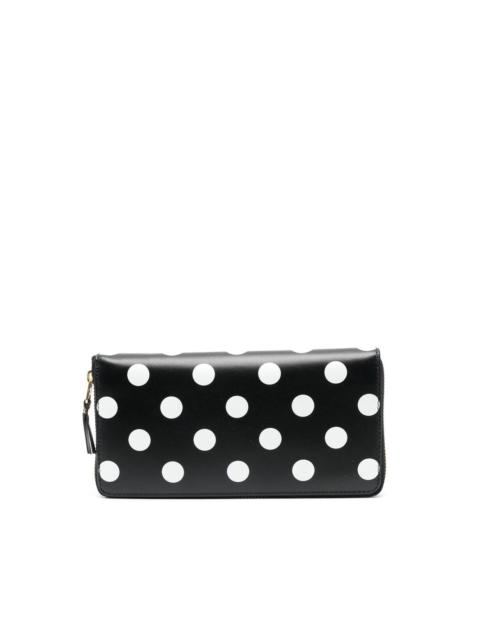 polka dot continental wallet