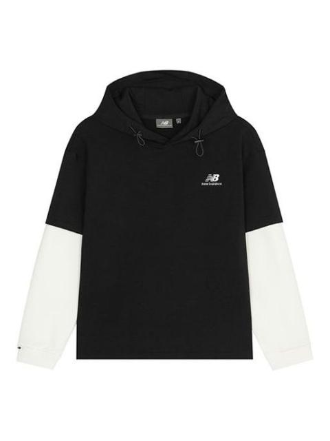 New Balance Logo Hoodie 'Black White' 5CC39543-BK
