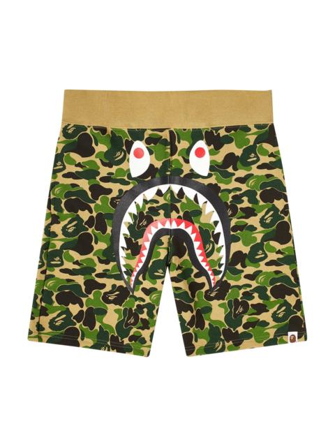 BAPE ABC Camo Shark Sweat Shorts 'Green'