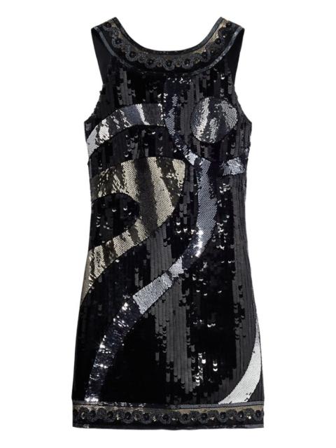 sequin-embellished sleeveless mini dress