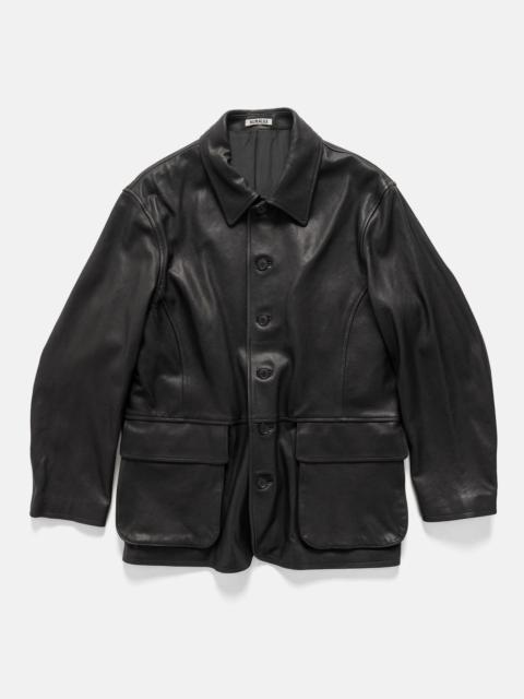 Textured Lamb Leather Blouson Black