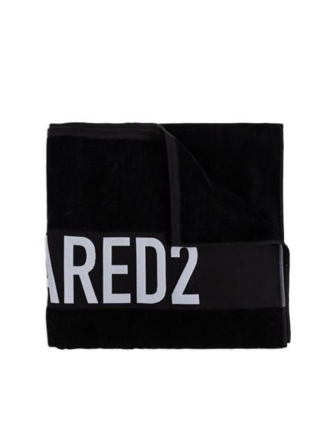 logo-intarsia beach towel