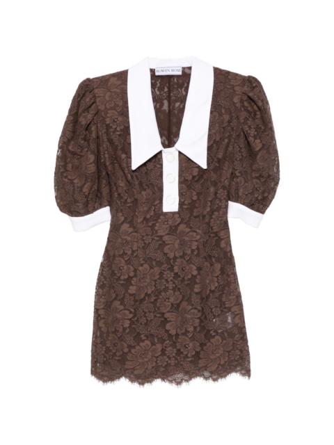 floral-lace mini dress