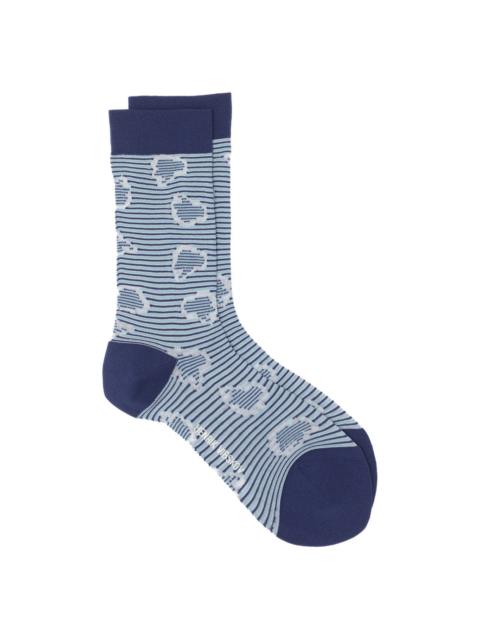 HAND JELLY TRANSPARENT SOCKS FEMME - BLUE WHITE JELLY
