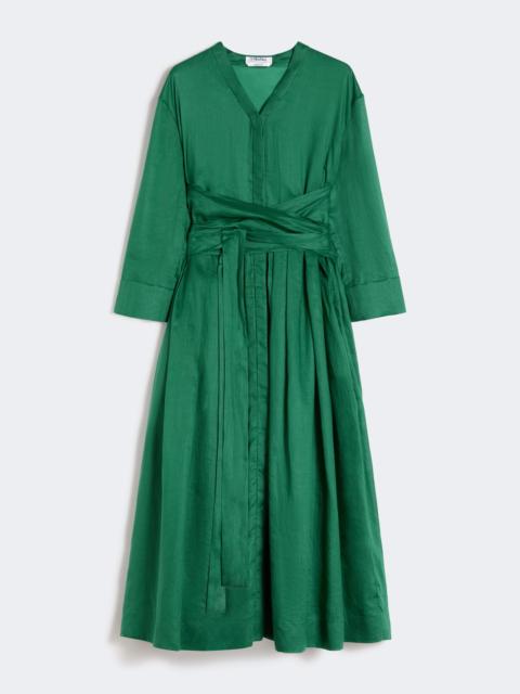 Ramie canvas dress - GREEN