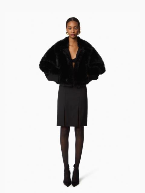 Boxy Faux Fur Coat