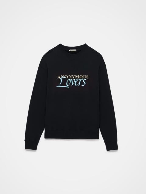 MENS 'ANONYMOUS LOVERS' SWEATSHIRT IN WASHED BLACK