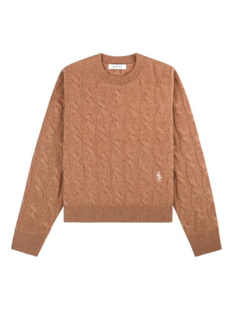 cable-knit logo sweater