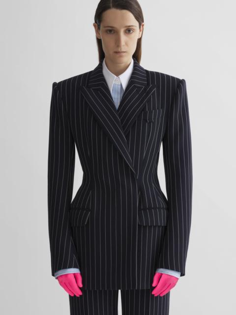 pinstripe hourglass jacket
