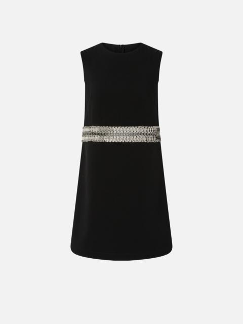 CREPE DRESS WITH JEWEL EMBROIDERY