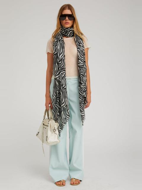 LEATHER BAGGY ATHLETIC PANTS